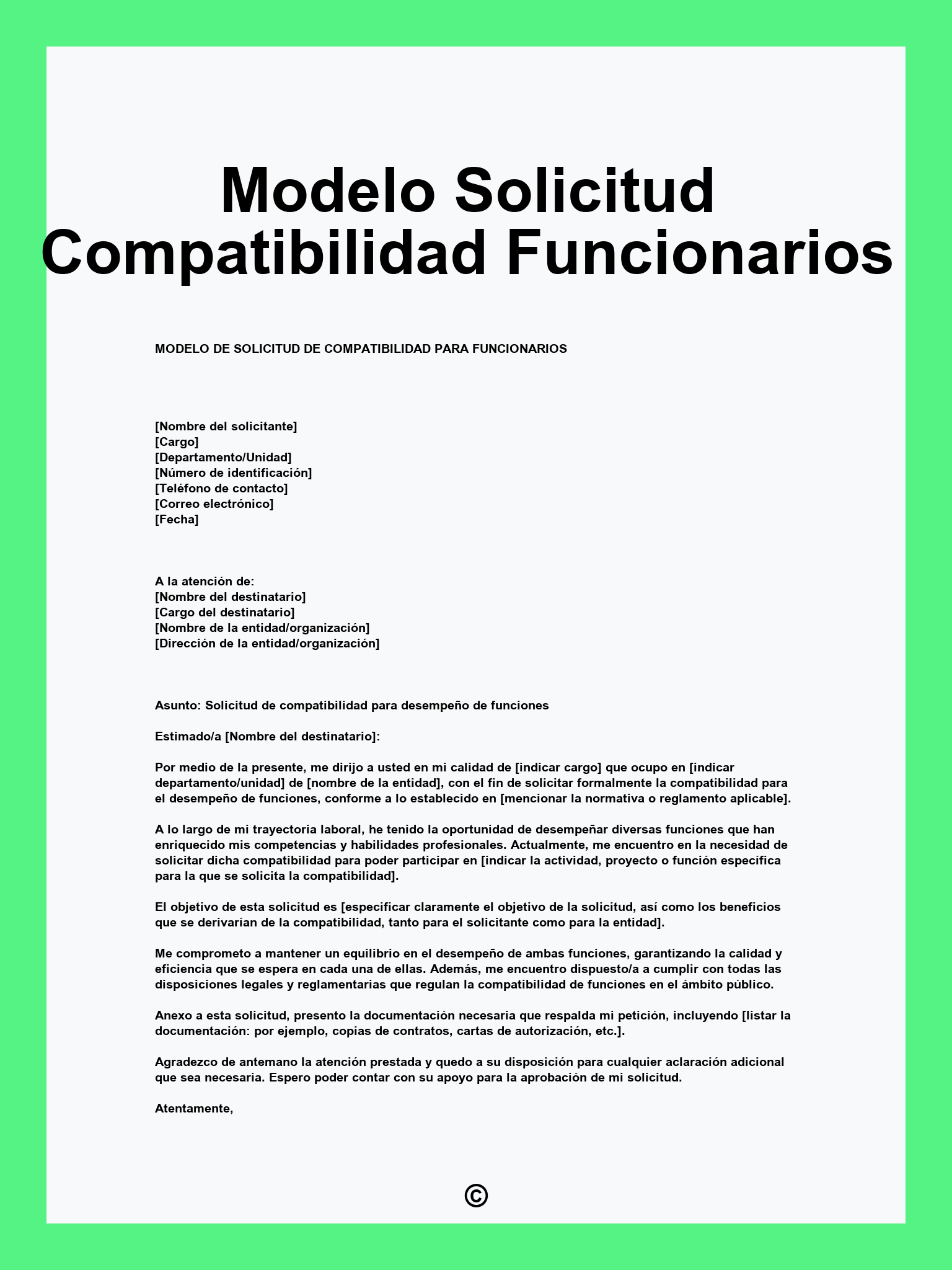 Modelo Solicitud Compatibilidad Funcionarios